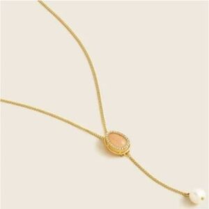 J. Crew NWT Elegant Gold Chain and Gemstone Adjustable Y Necklace